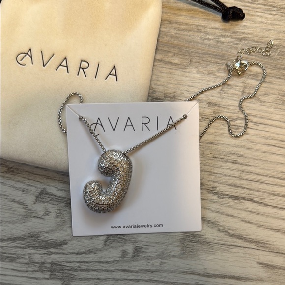 Avaria Silver Necklace letter J - Picture 2 of 3